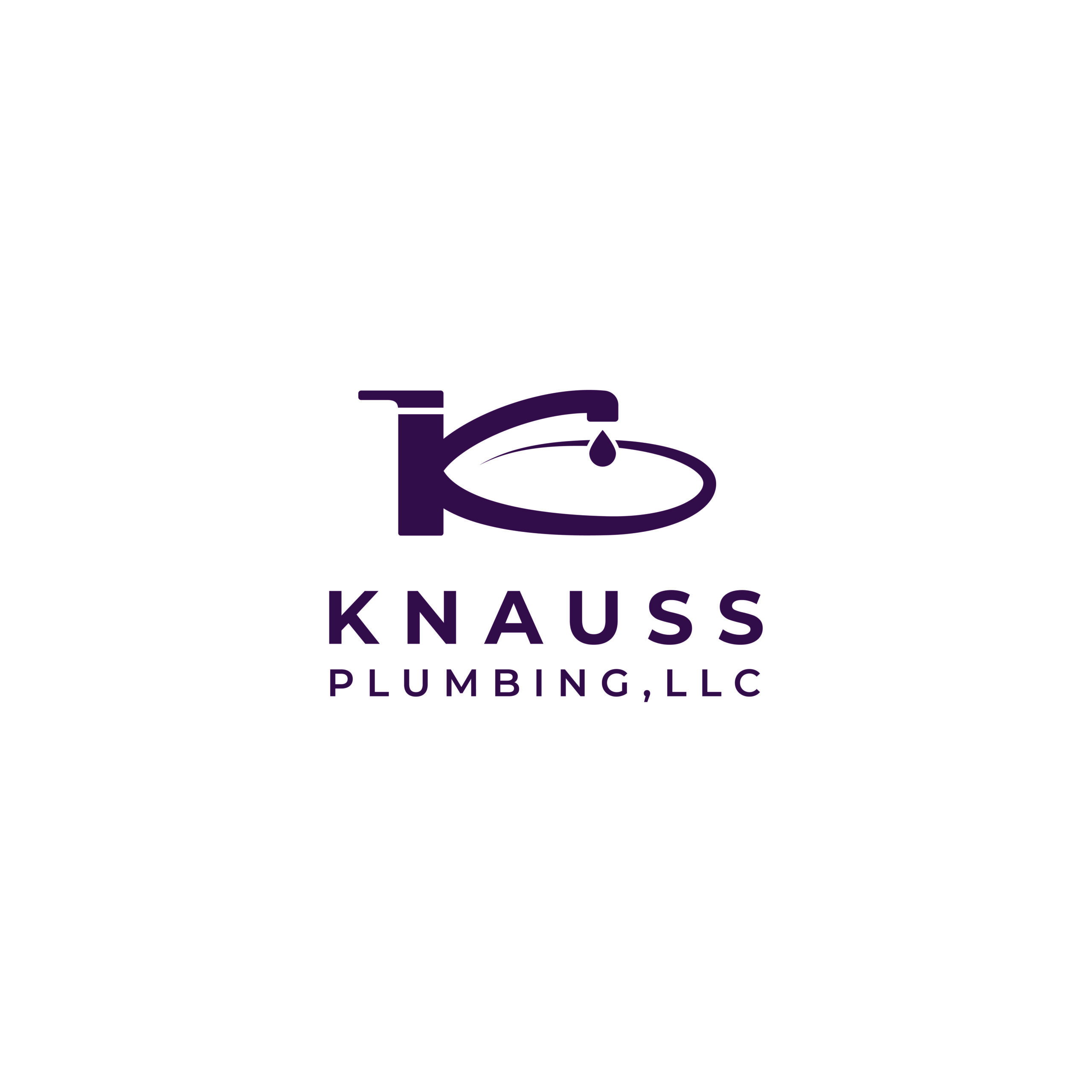 Knauss Plumbing Logo White